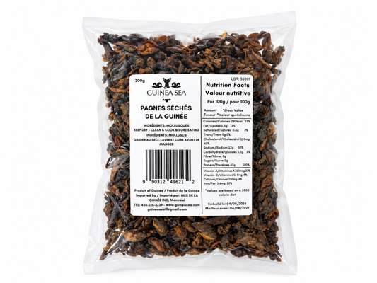 Wild-Caught Dried Clams from Guinea (pagne)(200g)