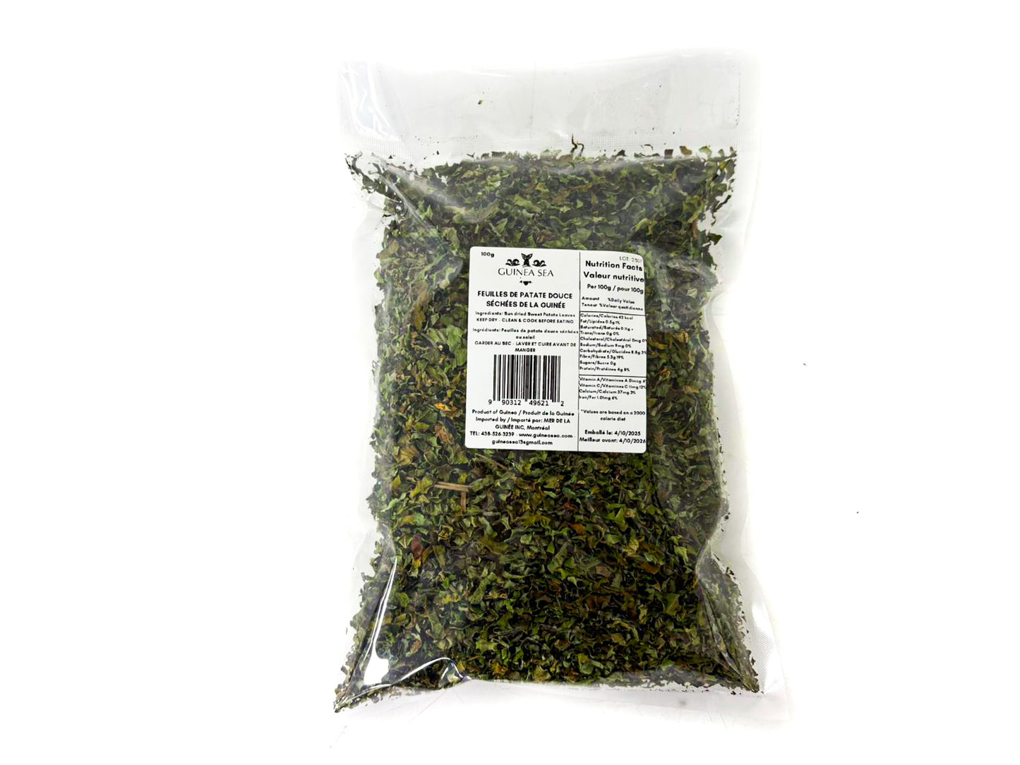 Guinean Dried Potato Leaves (100g)