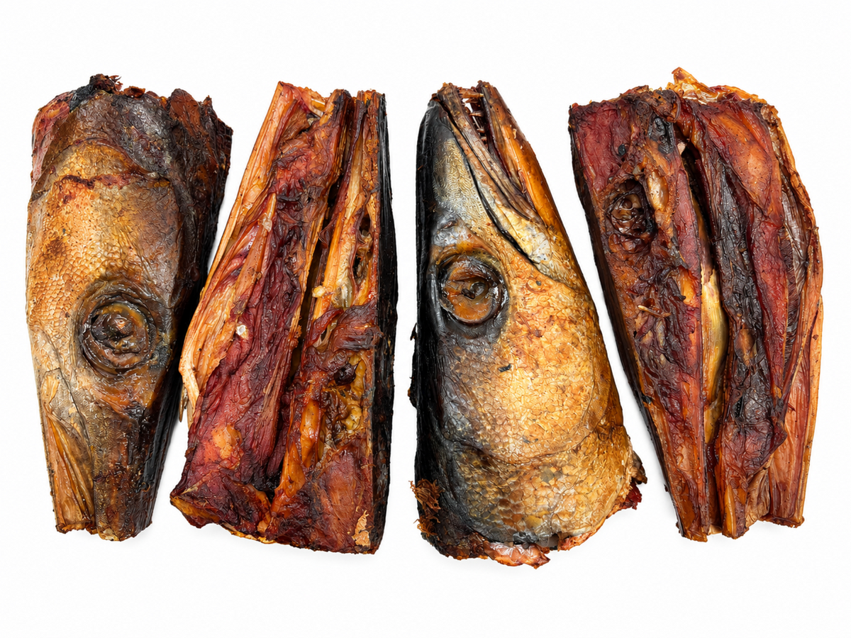Wild-Caught Smoked Barracuda Head from Guinea (500g)